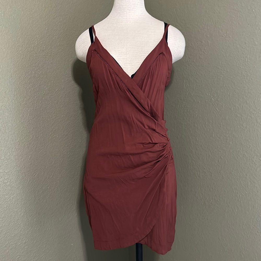 Free People Dylan Mini Slip size Medium color: Desert